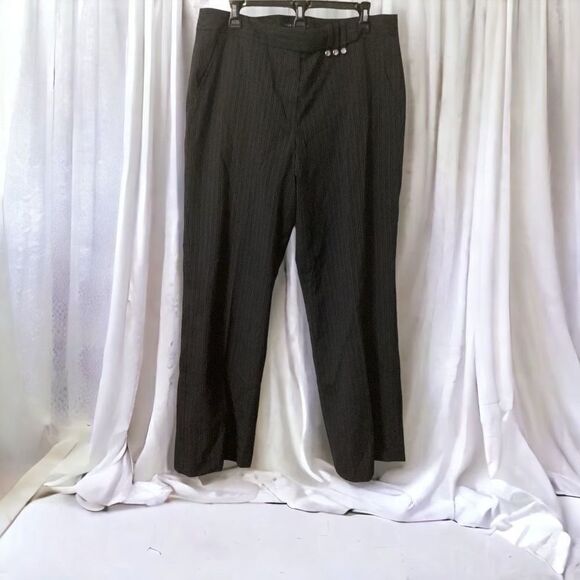 Larry Levine Size: 14 Pin Stripe Dress Pants - Picture 1 of 8